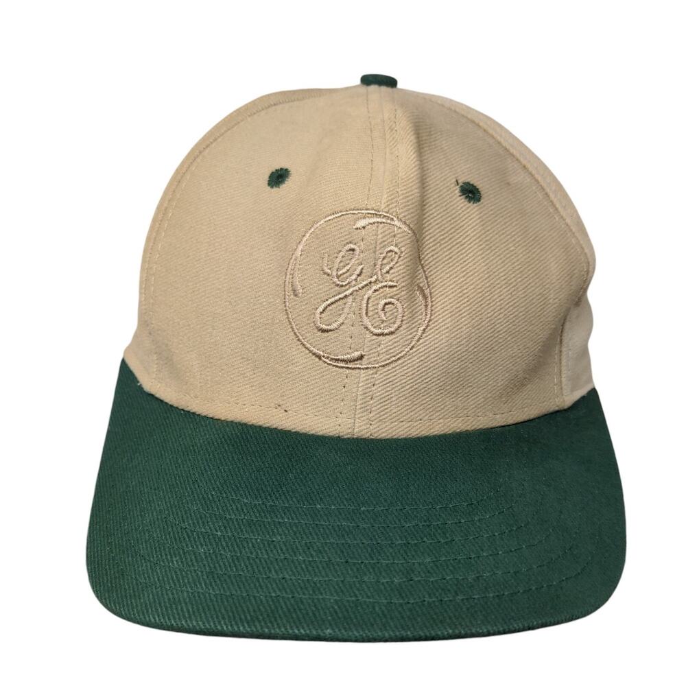 Vintage GE General Electric Slideback Hat Multicolor Embroidered Logo Made USA